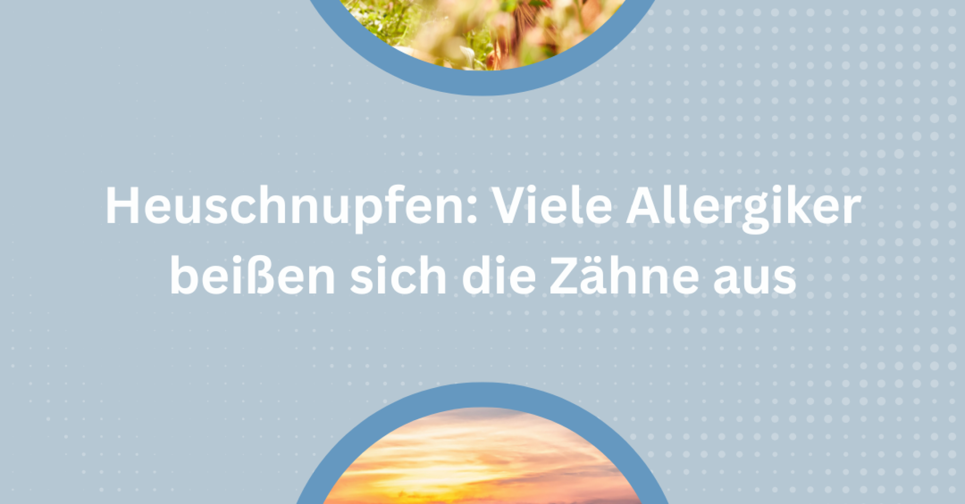 Person mit Heuschnupfen und Heuballen auf Feld